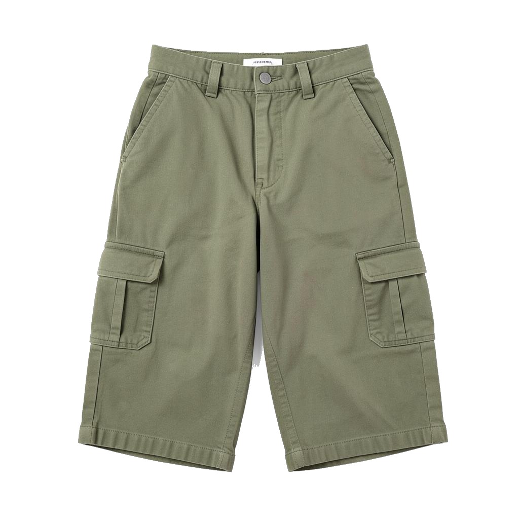 Cargo Shorts — plain garment on white background