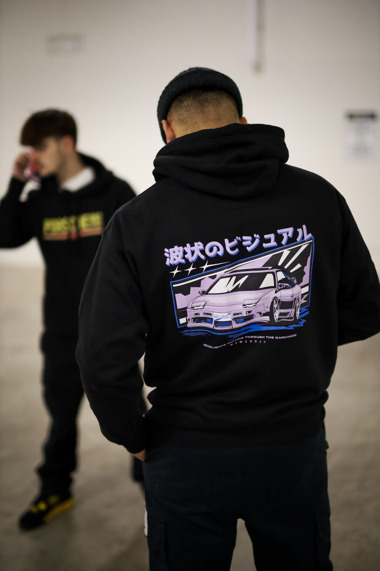 Streetwear hoodie detail with heavyweight fabric