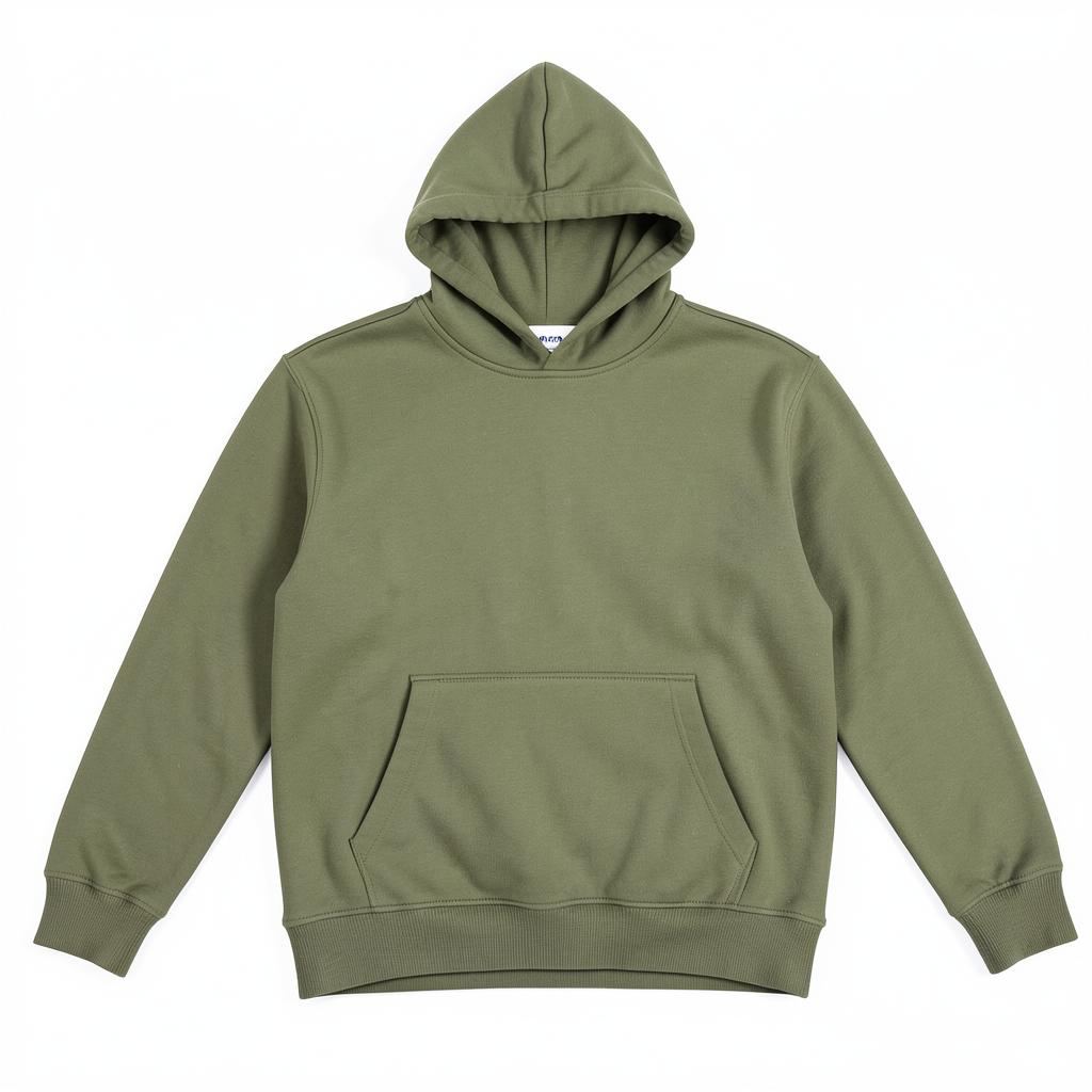Garment-Dyed Hoodie — plain garment on white background