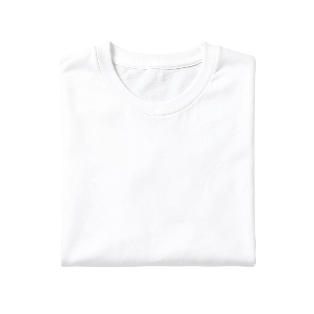 Premium Cotton T-Shirt — plain garment on white background