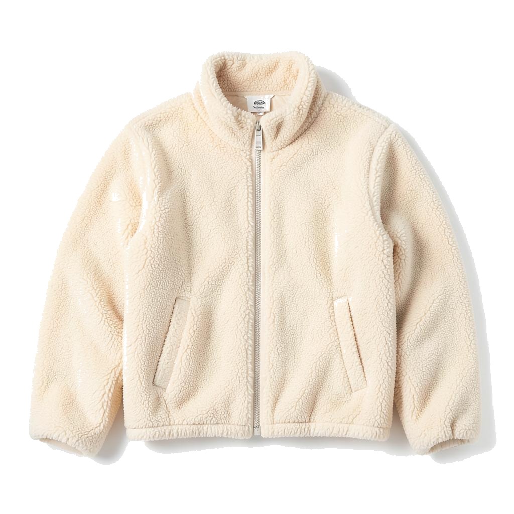 Sherpa Fleece Jacket — plain garment on white background
