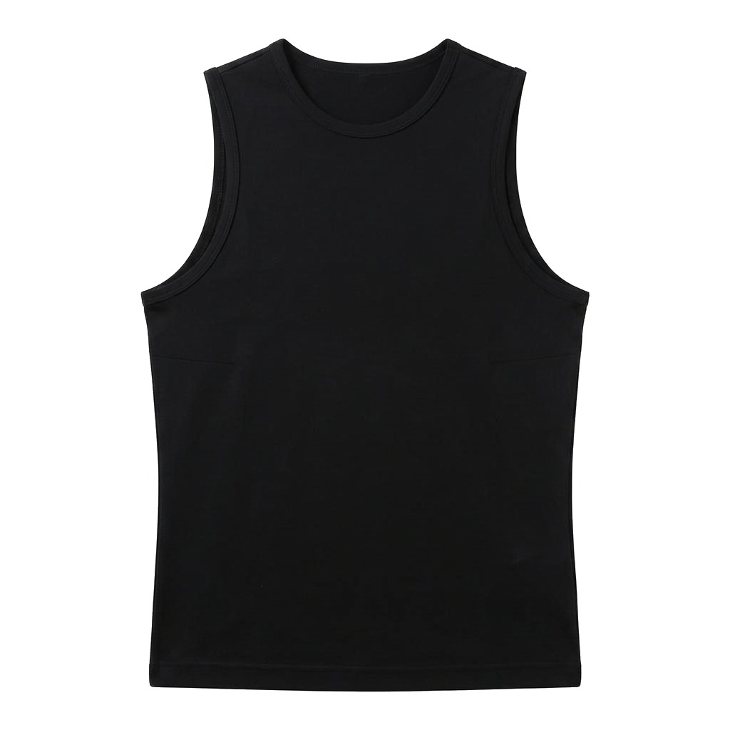 Sleeveless Training Vest — plain garment on white background