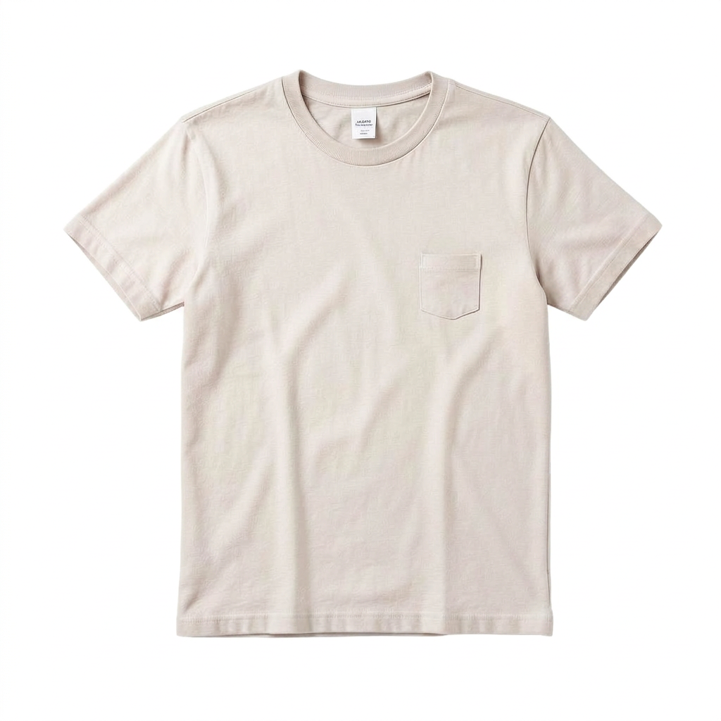 Washed Cotton T-Shirt — plain garment on white background